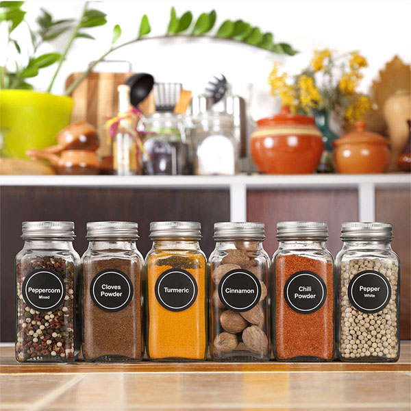 Custom Design 120Ml 90Ml Condiments Bottle Glass Pepper Shaker Clear Spice Jar For Spice